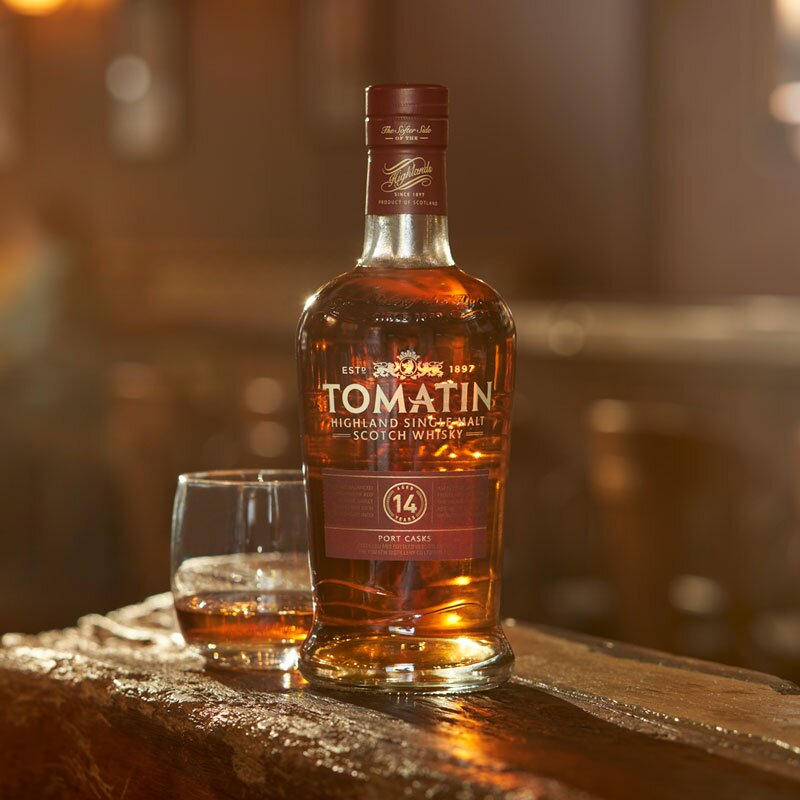 A bottle of Tomatin 14 Year Old Port Wood Finish