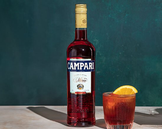 A bottle of Campari
