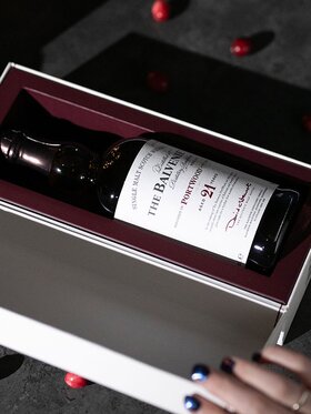 A bottle of The Balvennie 21 year old