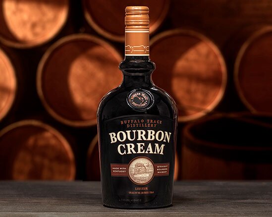 A bottle of Buffalo Trace Bourbon Cream