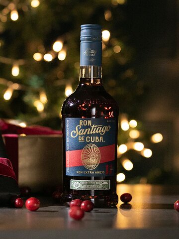 A bottle of Ron Santiago de Cuba 11 Year old Anejo