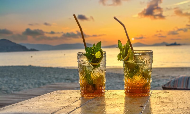 Two Dark rum cocktails