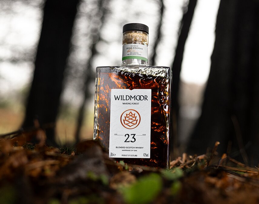 A bottle of Wildmoor 23 Year Old Dark Moorland.