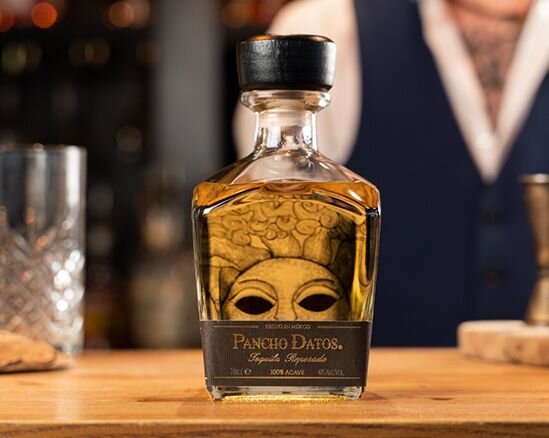 A bottle of Tapatio Blanco Tequila