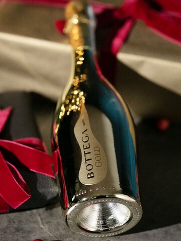 A bottle of Bottega Gold Prosecco