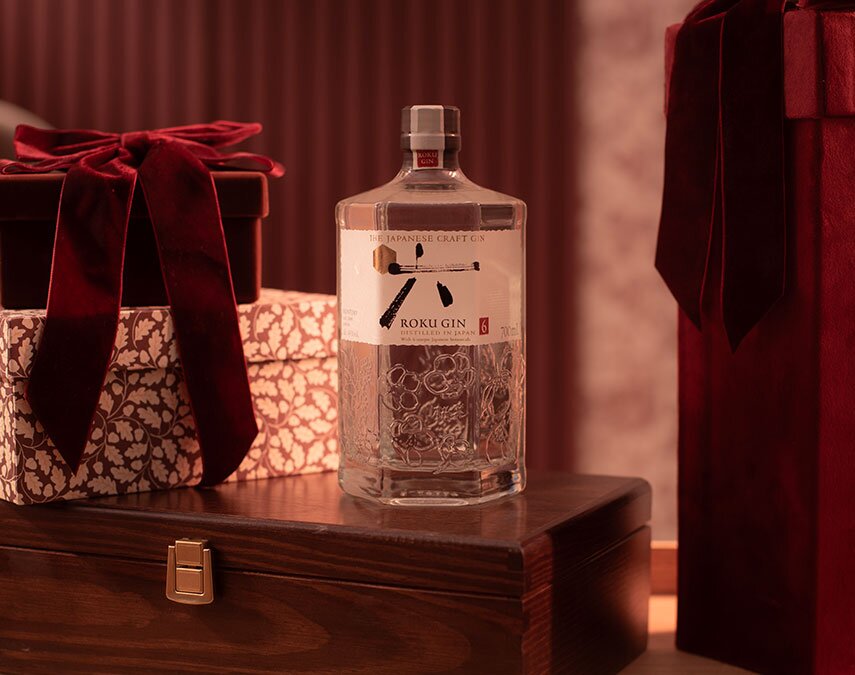 A bottle of Roku Japanese Craft Gin