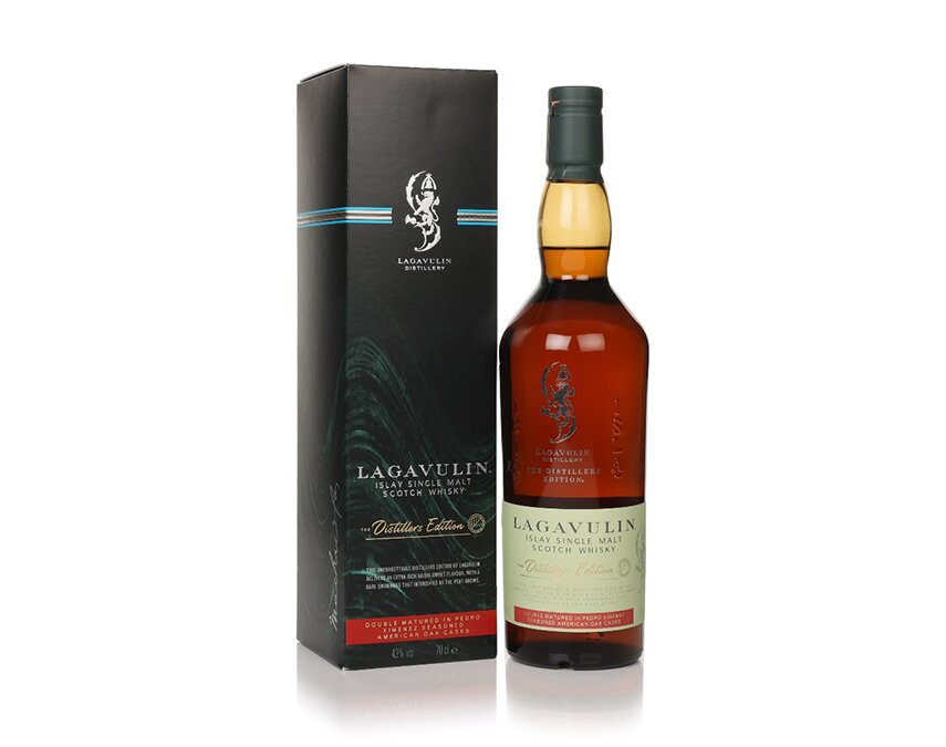 A bottle of Lagavulin Distillers Edition