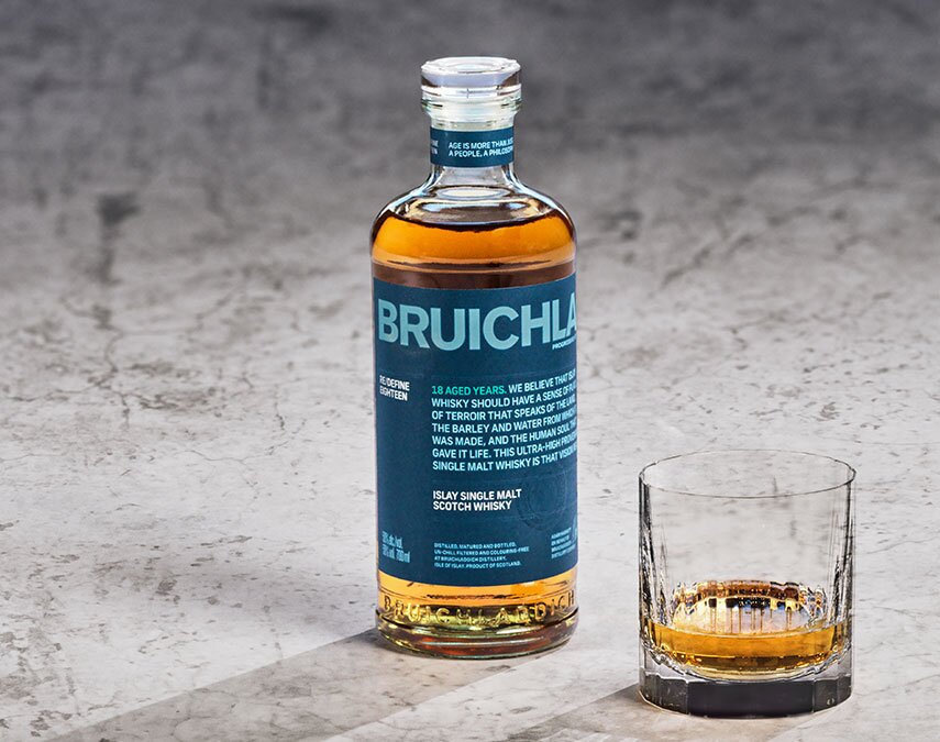 A bottle of Bruichladdich 18 Year Old - Re/Define