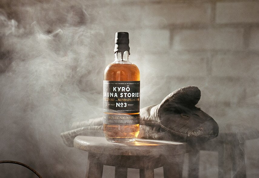 A bottle of Kyrö Sauna Stories No.3 Whisky.