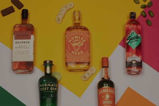 Project 173 rum flavours on a painted background