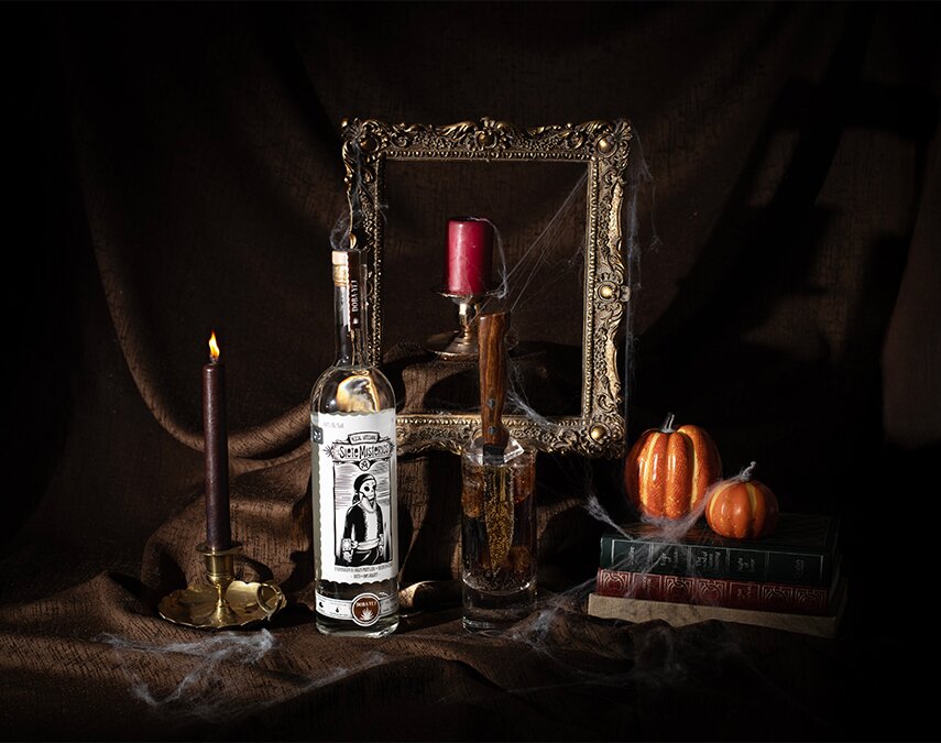 A bottle of Los Siete Misterios Doba-Yej.