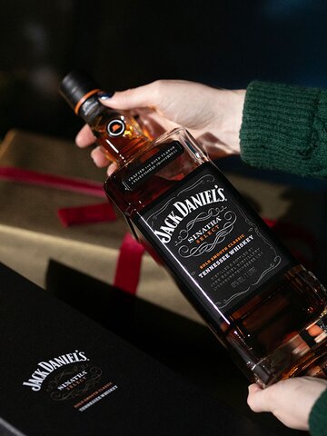 A bottle of Jack Daniel's Sinatra Select Whiskey