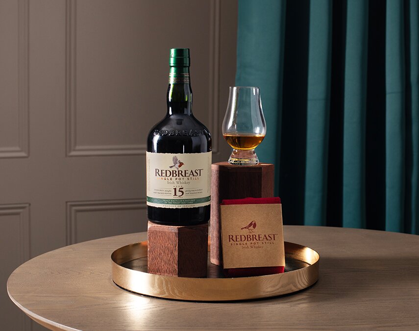 A bottle of Redbreast 15 Year Old.
