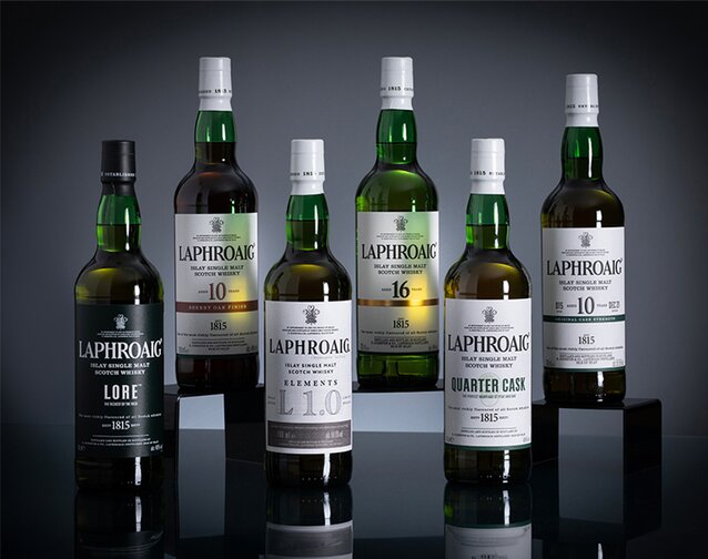 Laphroaig bottle line up