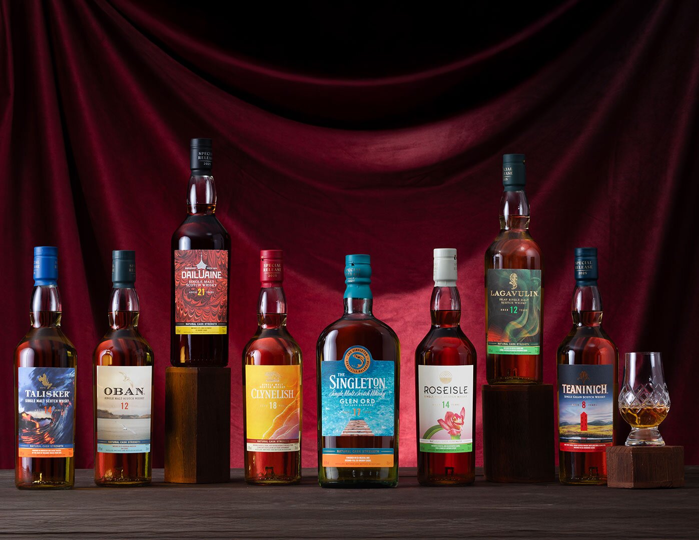 A full set of the 2025 Diageo Special Releases.
