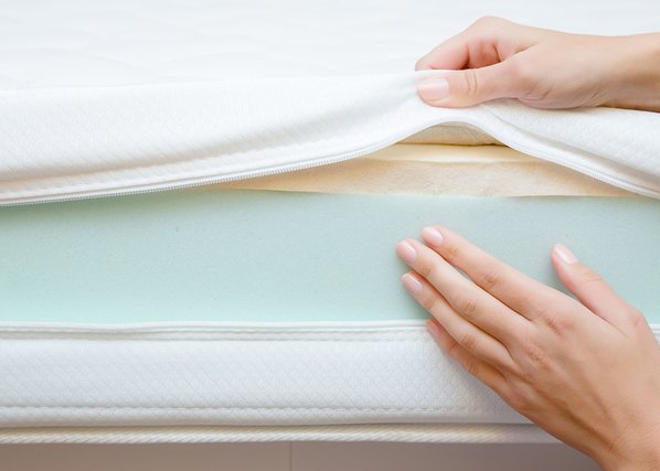 Inside of a foam mattress