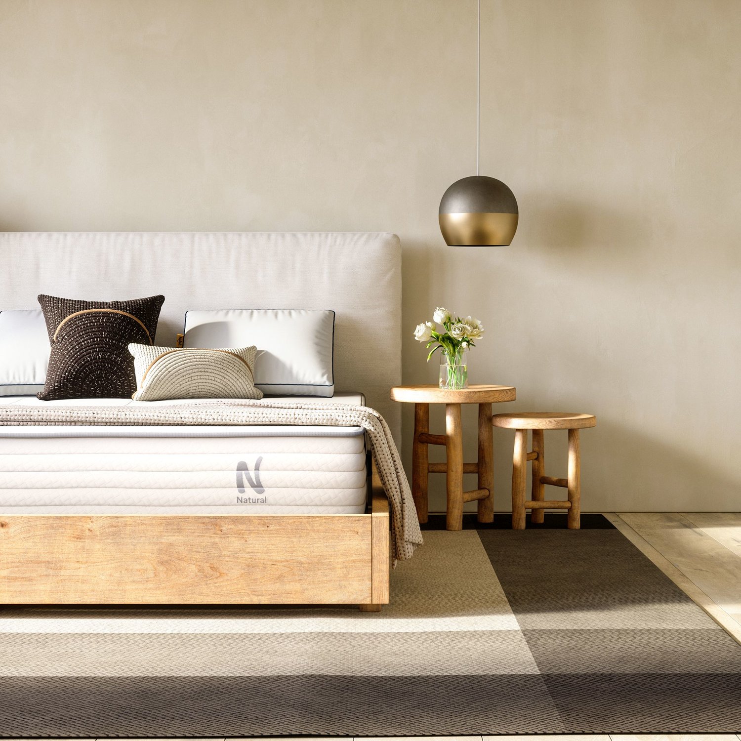 Bedroom with Nolah Natural mattress