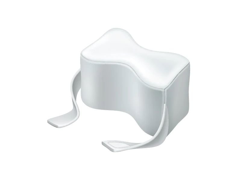 Illustration of T-shaped orthopedic knee pillow