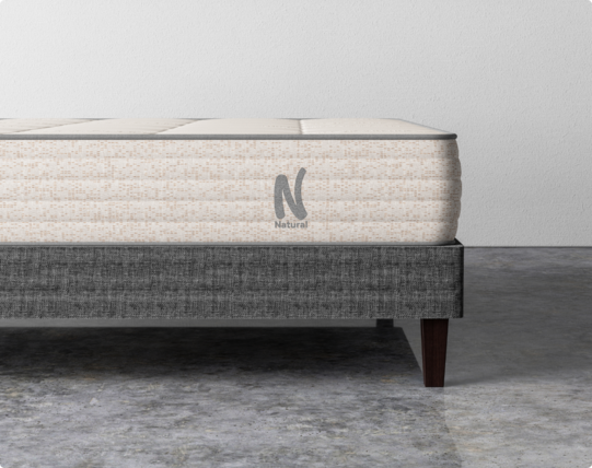 Nolah Natural mattress on an upholstered base