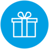 White gift box icon