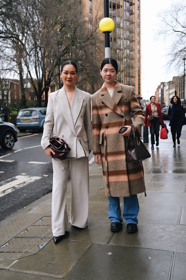 Guest attending the Chet Lo Spring/Summer London Fashion Week show.