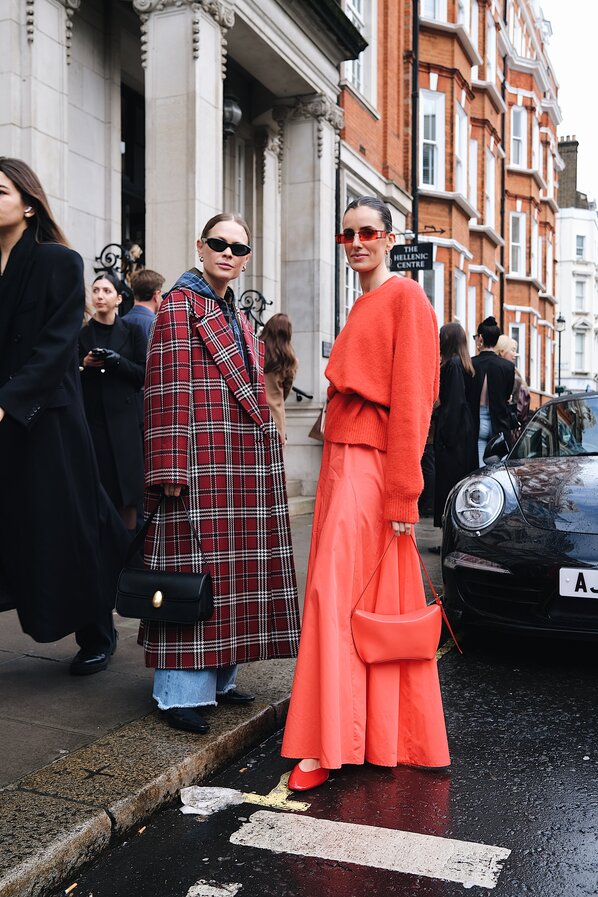 Guest attending the Chet Lo Spring/Summer London Fashion Week show.