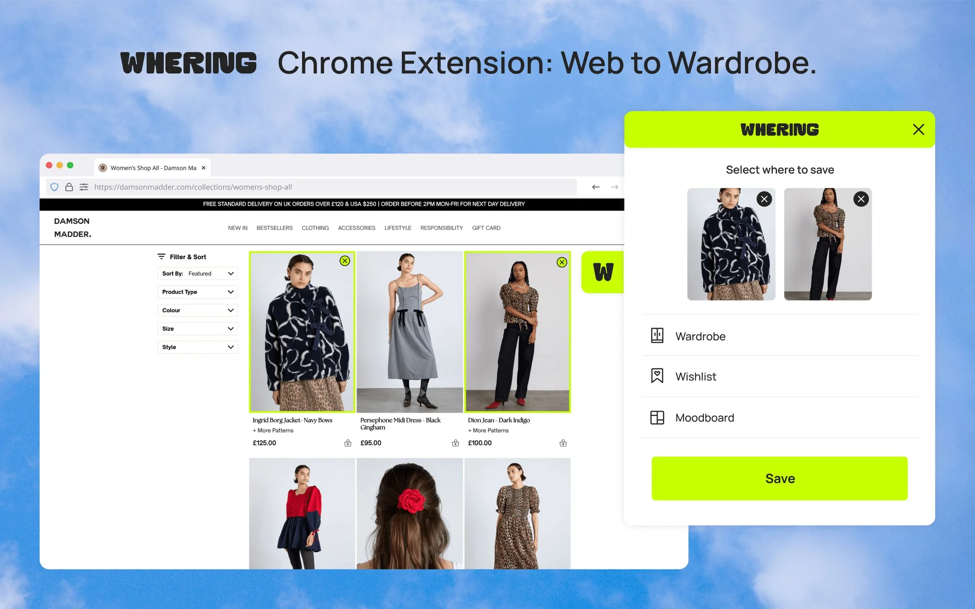 Collect and save past purchases: Whering’s NEW Chrome Extension