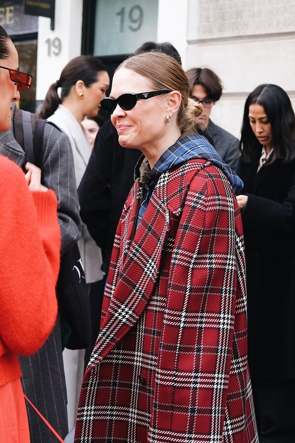Guest attending the Chet Lo Spring/Summer London Fashion Week show.
