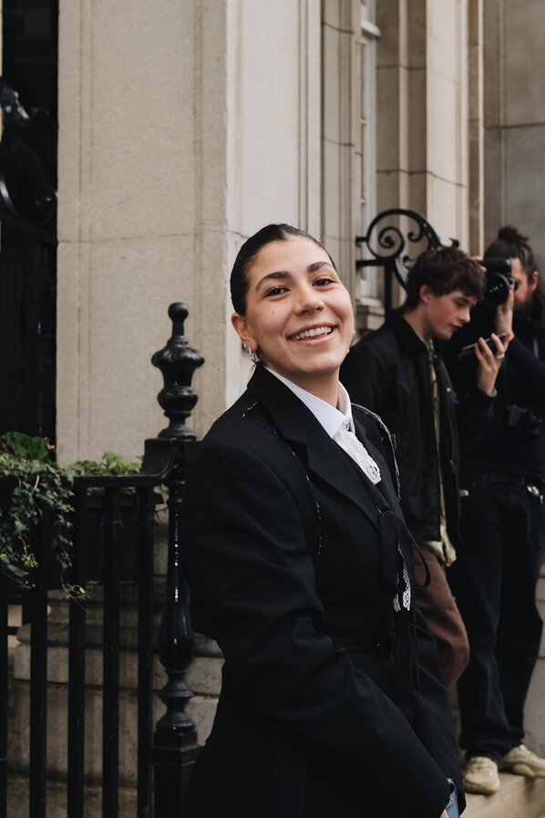 Polina Osipova and Damsel Djenaba attending the Chopova Lowena Spring/Summer 2024 London Fashion Week show.