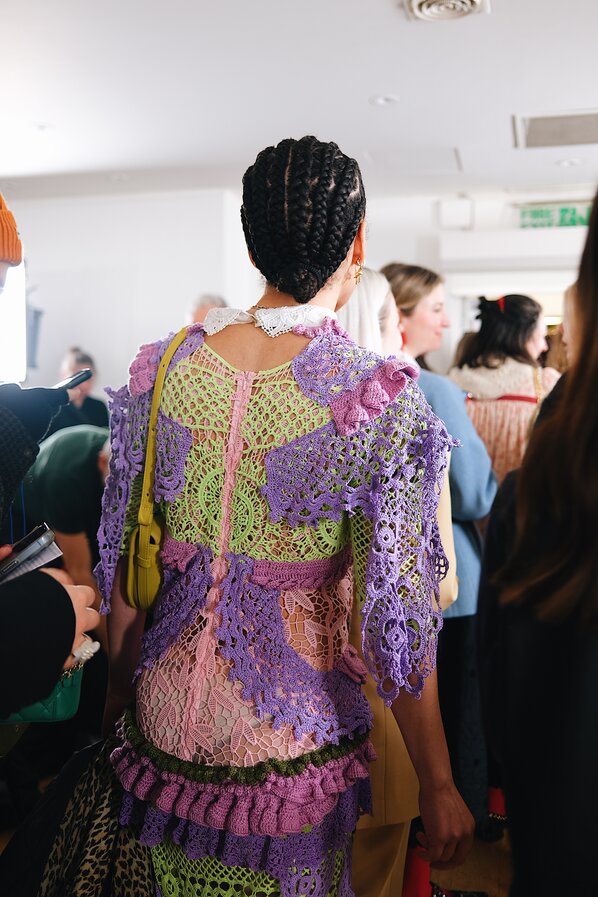 Guests attend the Burberry Spring Summer 2024 show during London Fashion Week
