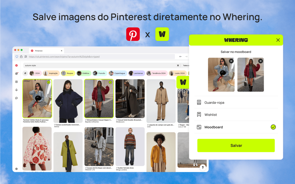 Digital wardrobe chrome extension