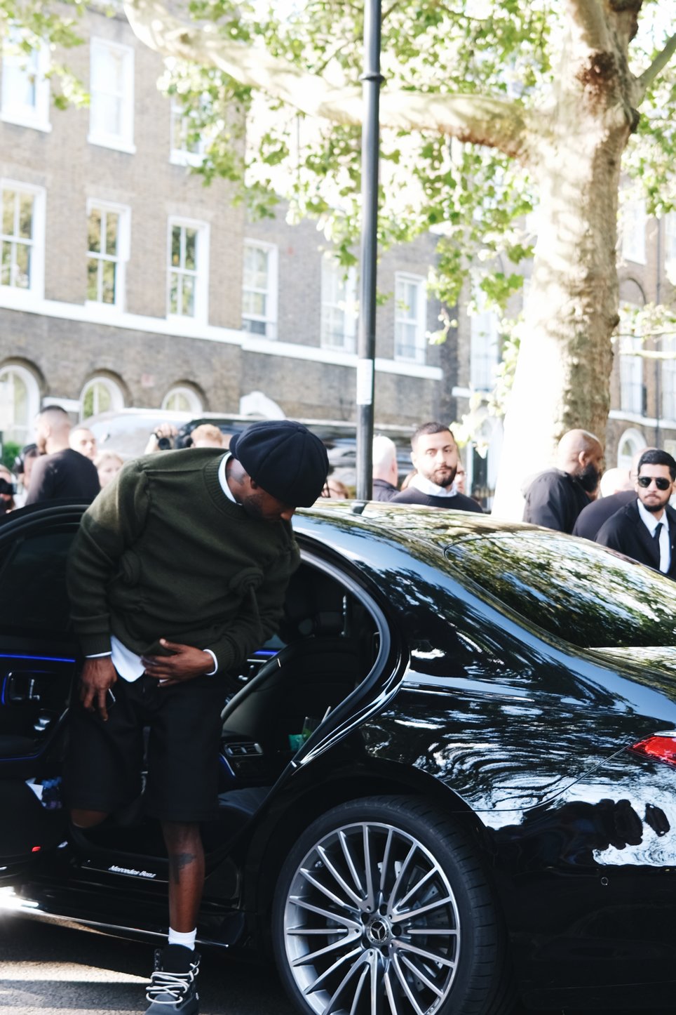 Skepta attends the Burberry Spring Summer 2024 show during London Fashion Week