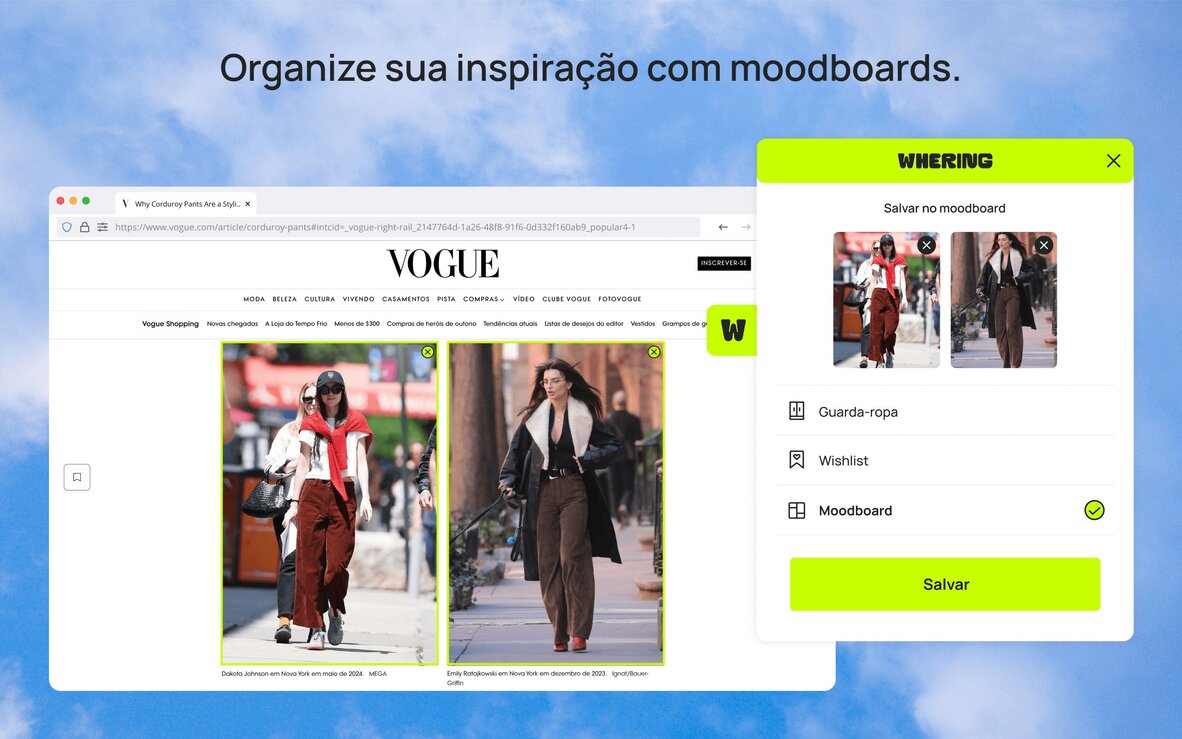 Digital wardrobe chrome extension
