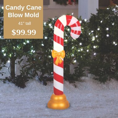 Candy Cane Blow Mold