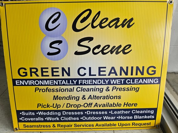 clean scene sign