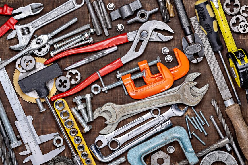 stack of tools