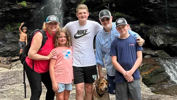 Amy Schneider and her family