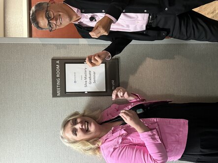 Amy Schneider and her mentor Ken Coscia