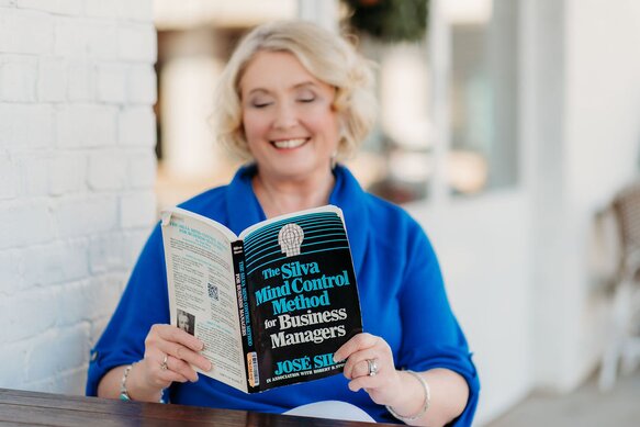 Amy Schneider reading the Silva Mind Control Method for Business Managers by Jose Silva