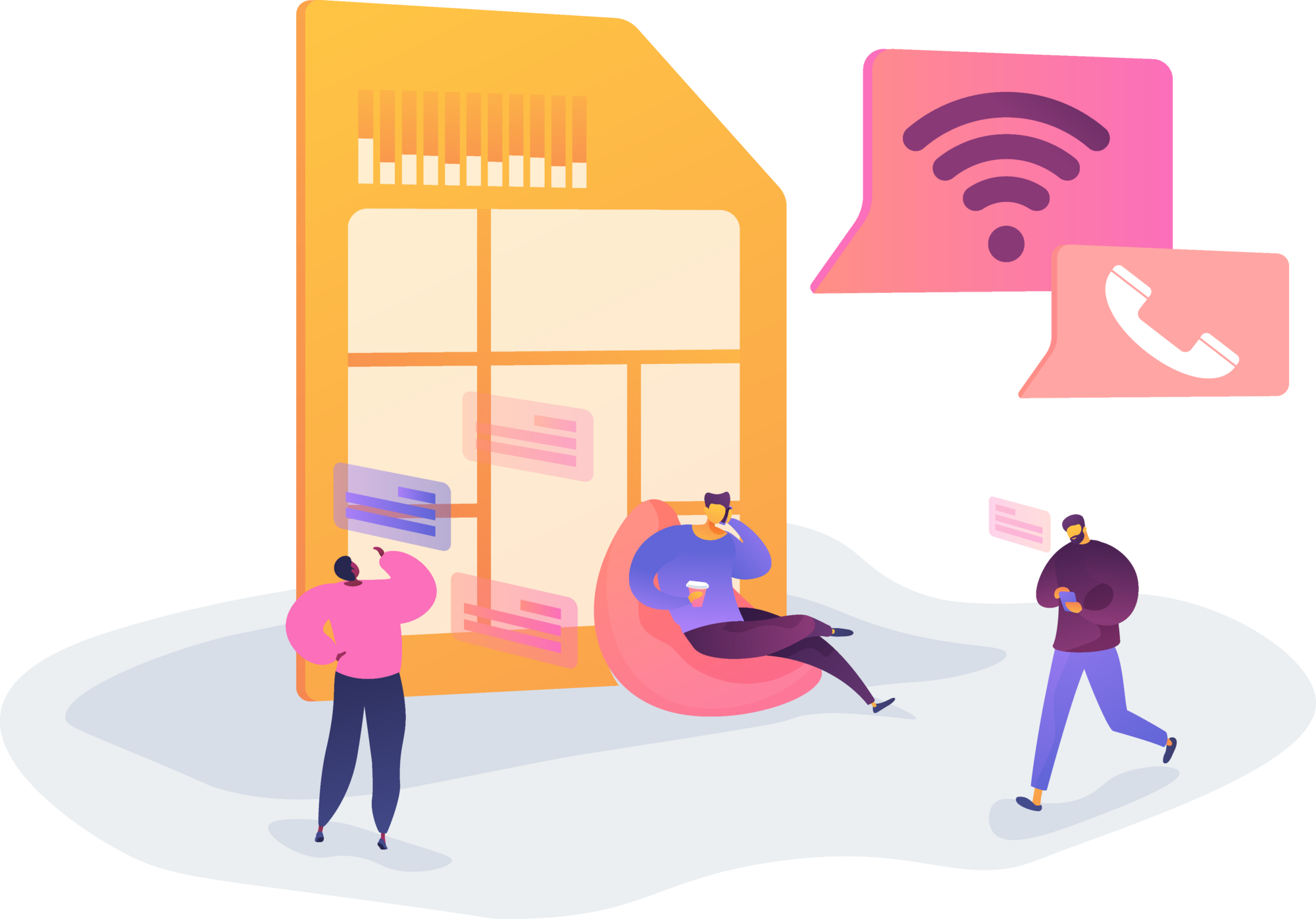 eSIM storage illustration