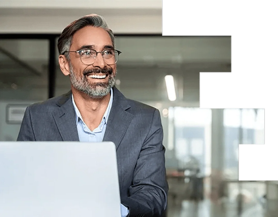 Man in glasses smiling