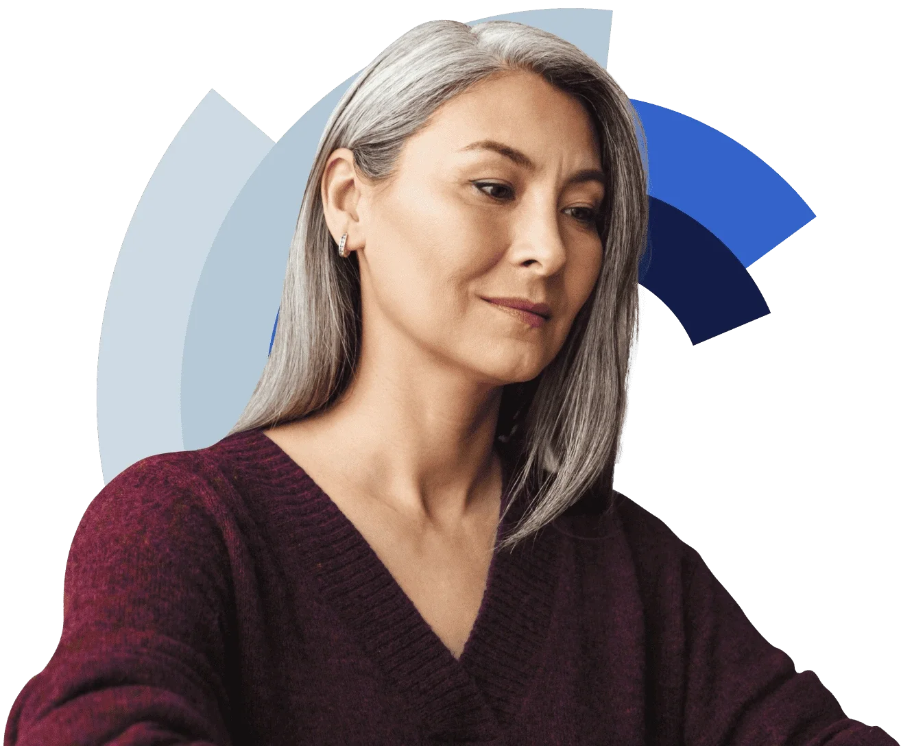 Woman focused