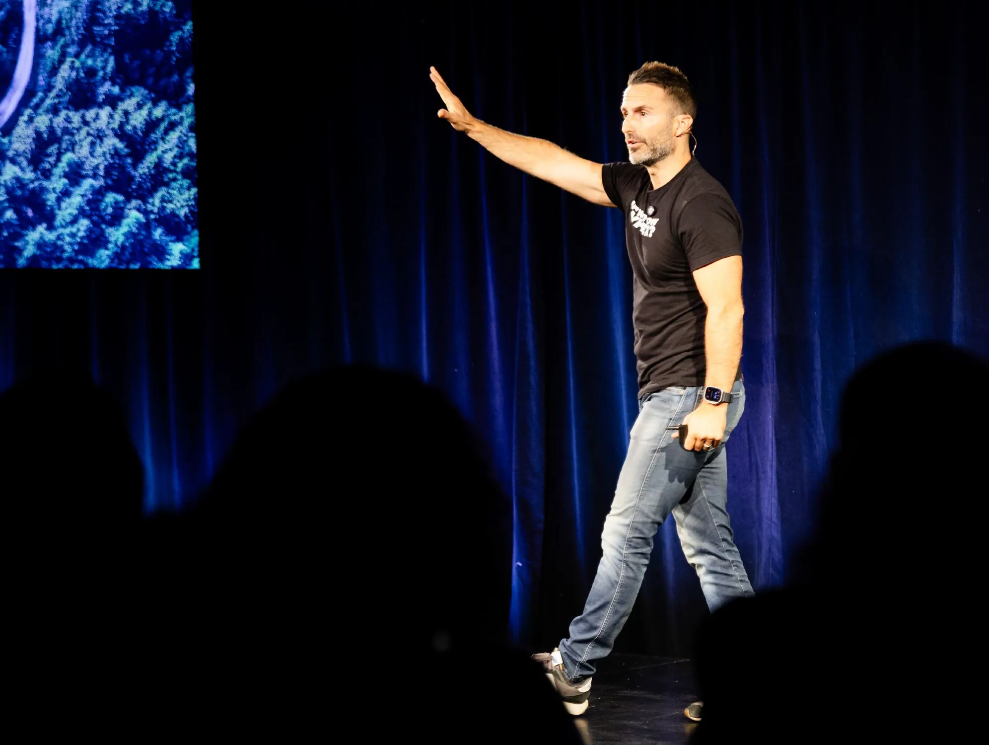 CEO Tony Gareri on stage at All Hands Meeting 43