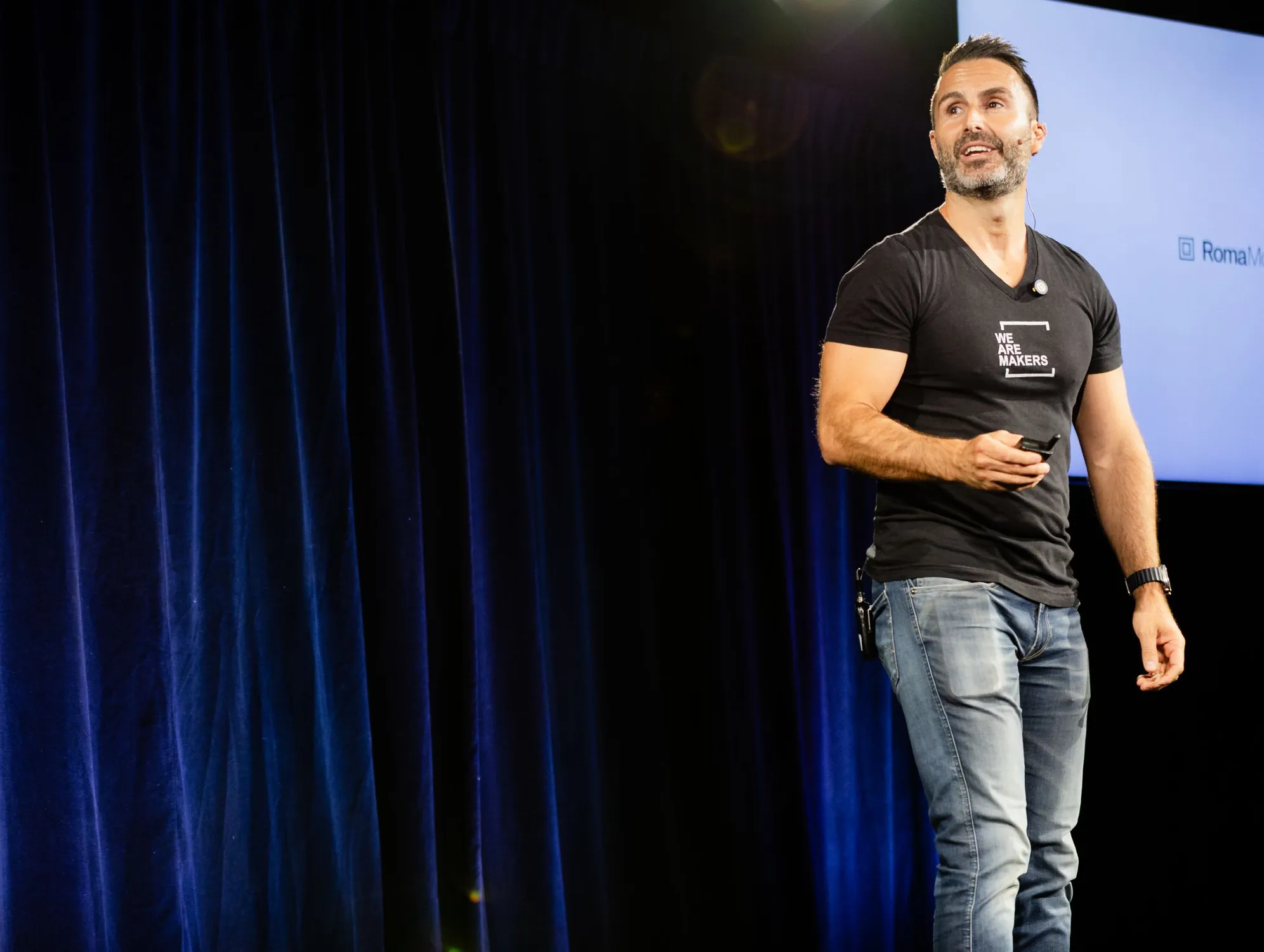 CEO Tony Gareri on stage at All Hands Meeting 43