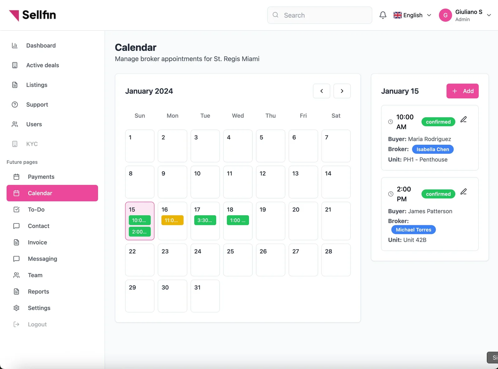 Calendar scheduling