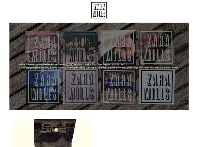 Zara Mills portfolio website screenshot