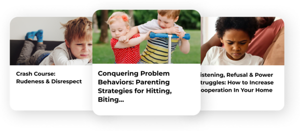 A collection of Good Inside workshop cards on problem behaviors