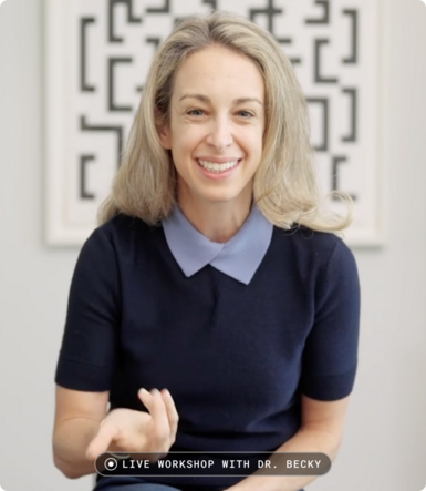 Dr. Becky in a Live Workshop