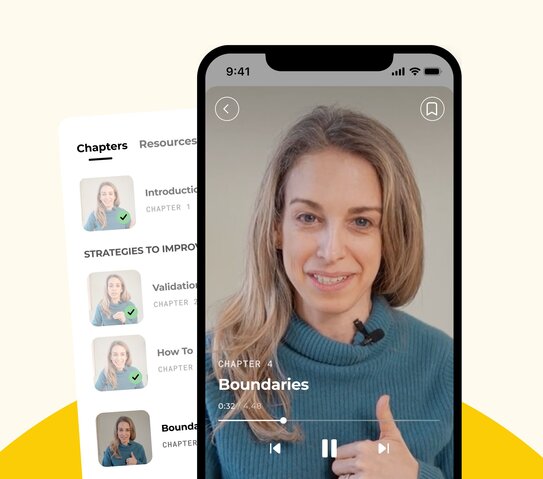 Image of mobile phone playing Doctor Becky video clip.