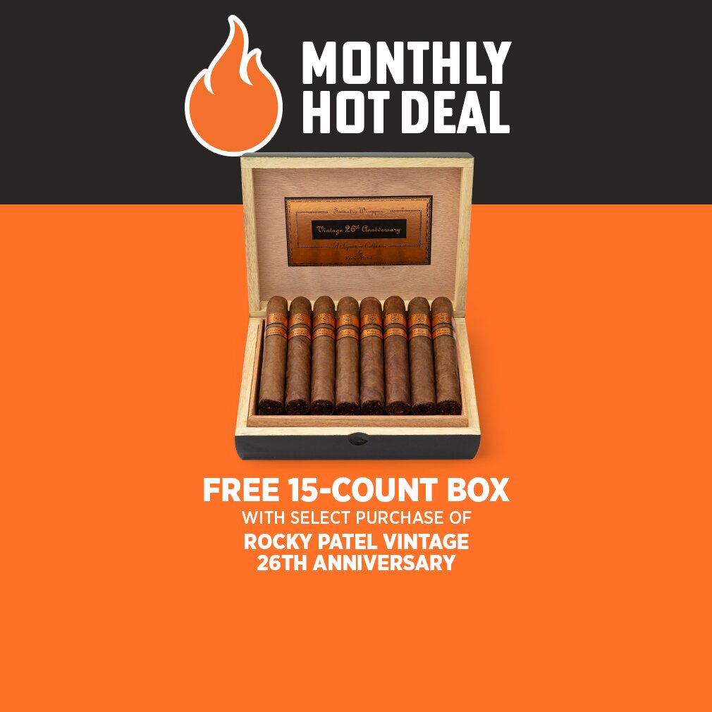 monthly hot deal tile with rocky patel cigars